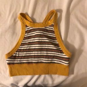 Yellow crop top
